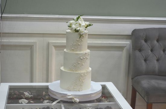 Свадебный торт с жемчугом №1032