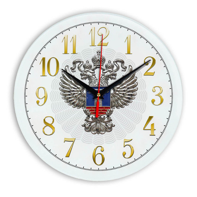 Настенные часы "Эмблема Минстрой 02 53" Декор для дома, подарок