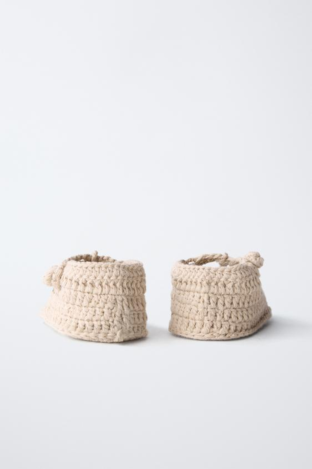 ZARA ХЛОПКОВЫЕ ПИНЕТКИ, ПЕСОЧНО-КОРИЧНЕВЫЙ