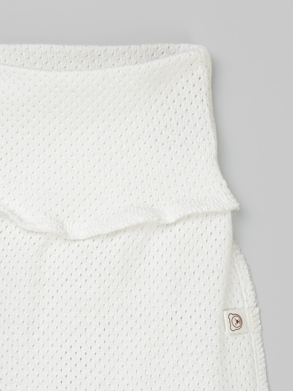 Ползунки с закрытой ножкой "Молоко" из ажурного хлопка 0+