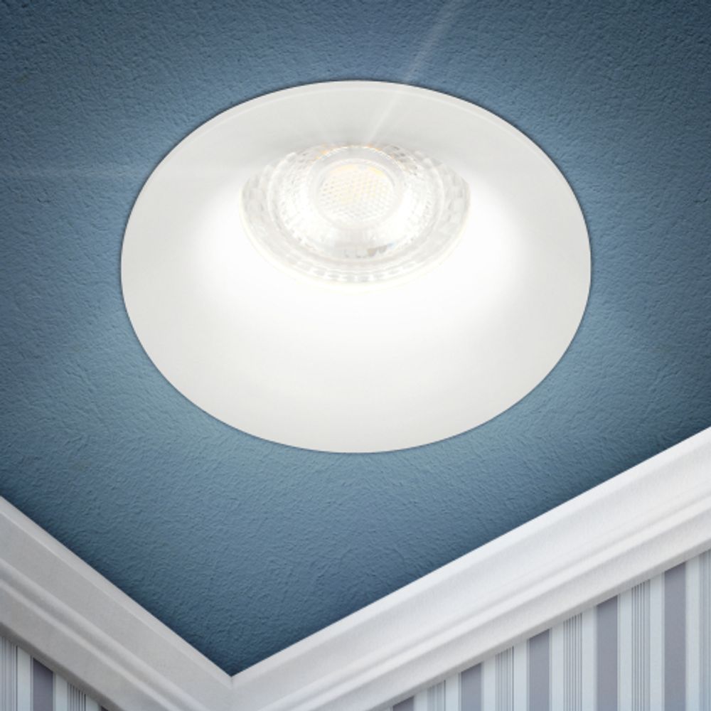 Светильник встраиваемый декоративный ЭРА KL93 WH под лампу MR16 GU5.3 белый пластиковый | Декоративные встраиваемые светильники