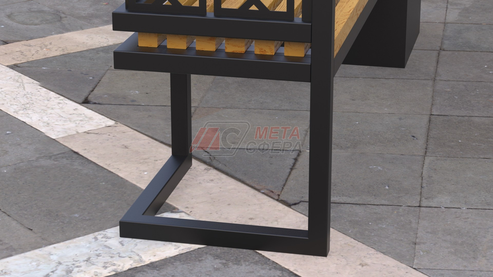 Лавка City c 1 вазоном