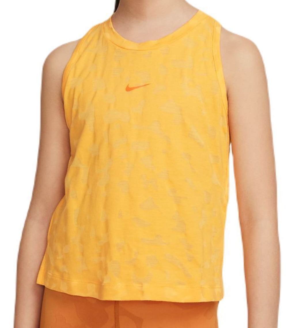 Футболка для девочки теннисная Nike Dri-Fit One Tank - Оранжевый