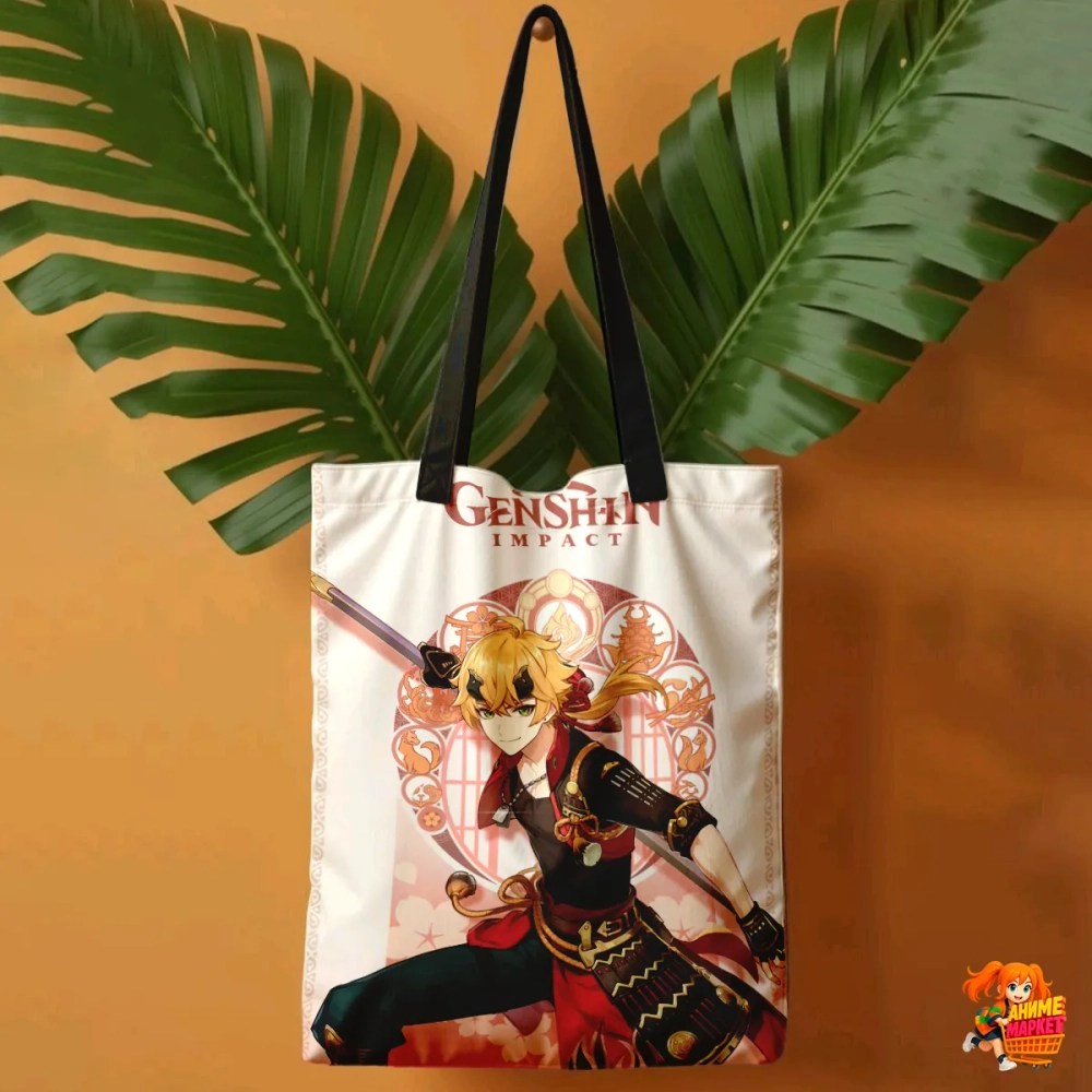 Сумка шоппер с принтом Genshin Impact