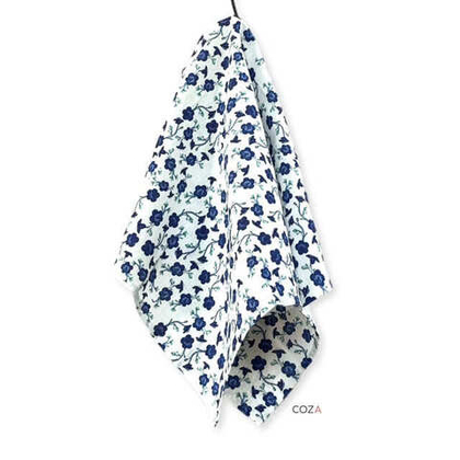 Полотенце COZA "Голубые цветы", 100% хлопок, размер 40х70 см