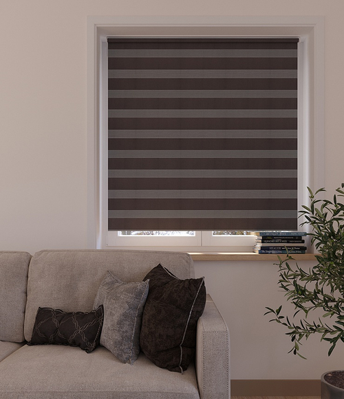 Рулонные шторы День-Ночь Коричневый