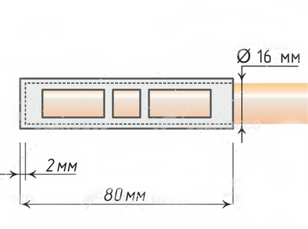 Наконечники "Кларион" d16 мм, цвет хром матовый