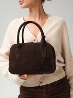 Замшевая сумка Polly DBR 31348 черный каштан