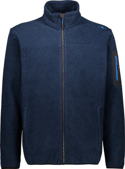 Толстовка флисовая CMP Men's jacquard Knit-Tech fleece with rhombus motif, артикул 38H2237, цвет BLUE INK (M928)