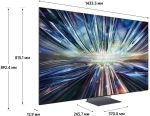 Телевизор QLED Samsung 65" QE65QN900DUXRU Series 9 нержавеющая сталь 8K Ultra HD 120Hz DVB-T2 DVB-C DVB-S2 USB WiFi Smart TV (RUS)