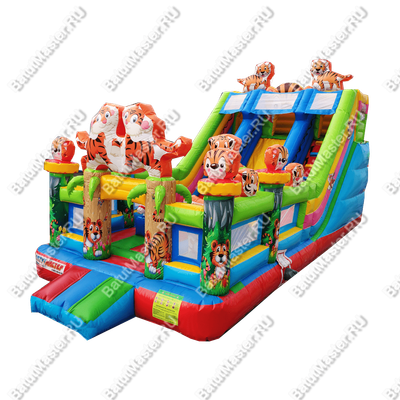 Коммерческий батут "Тигриная страна 2", 8*4*5 м, PR-11890