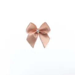 Бантик персик с бусинкой, Arta-F