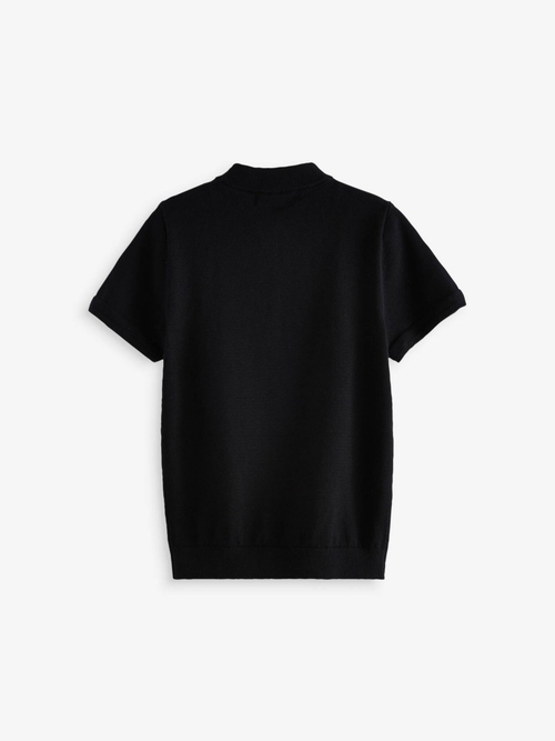 Поло с молнией для мальчика Next K84-152, Черный