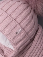 Шапка для девочки зимняя вязаная и шарф