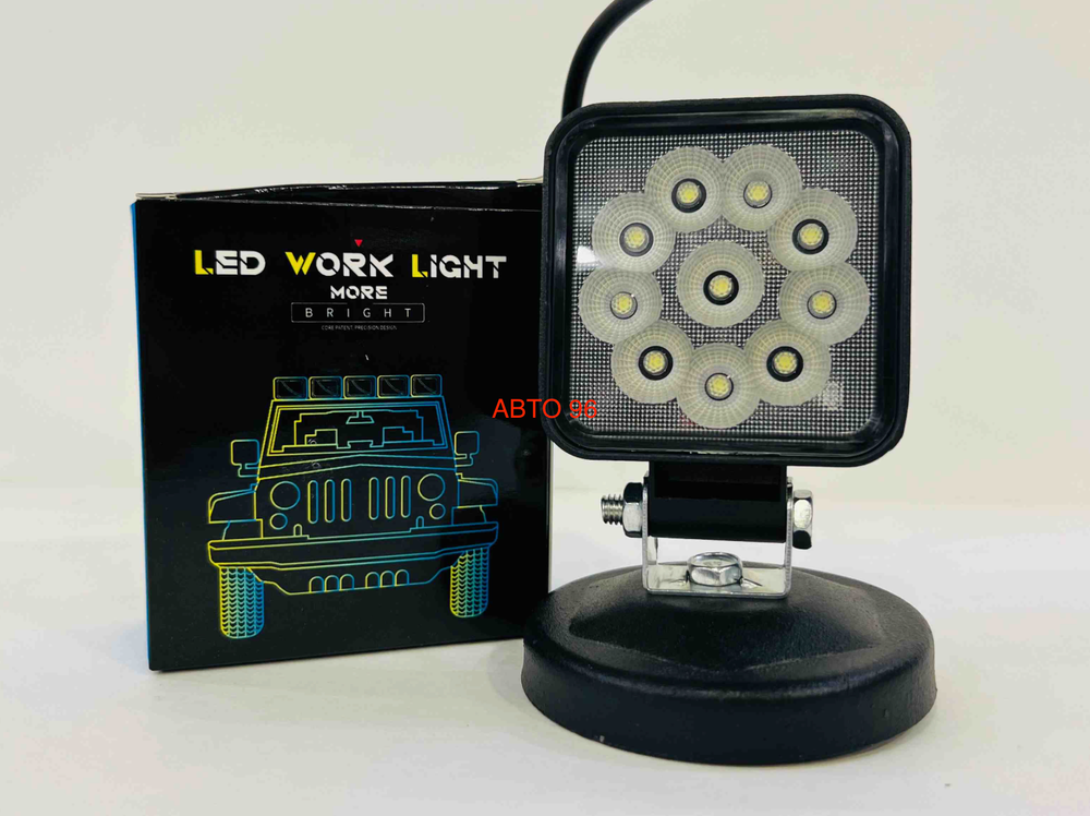 Фара светодиодная дополнительная, квадратная, направленный свет, 10 диодов, 30 Вт, TG (за 1 шт.) Оптом