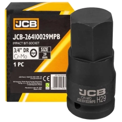 Головка-бита ударная 6-гранная 3/4'', 29мм JCB JCB-26410029MPB