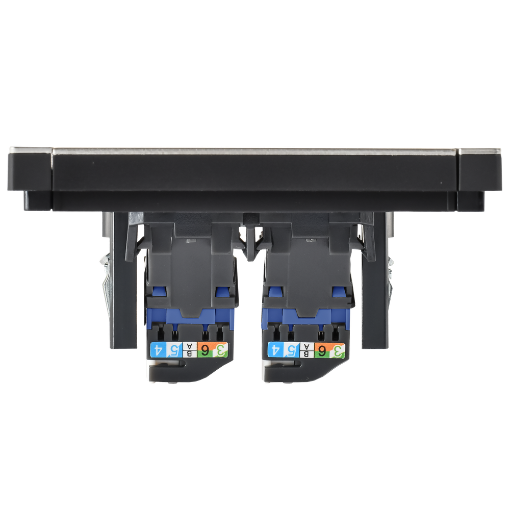 FORTE&PIANO Розетка компьютерная двойная RJ45 кат.6 FP634M металл шампань IEK