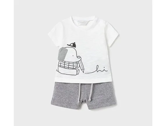 Комплект для мальчика Mayoral Newborn Слоники Серая тень