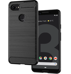 Чехол на Google Pixel 3 XL цвет Black (черный), серия Carbon от Caseport