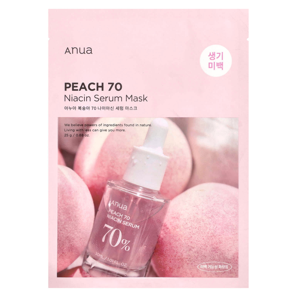 Anua, Сыворотка с ниацином Peach 70, 1 шт., 25 г (0,88 унции)