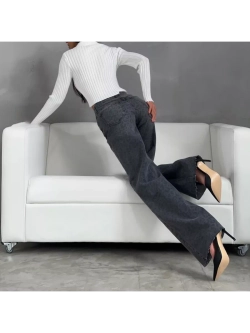 Джинсы леопардовые