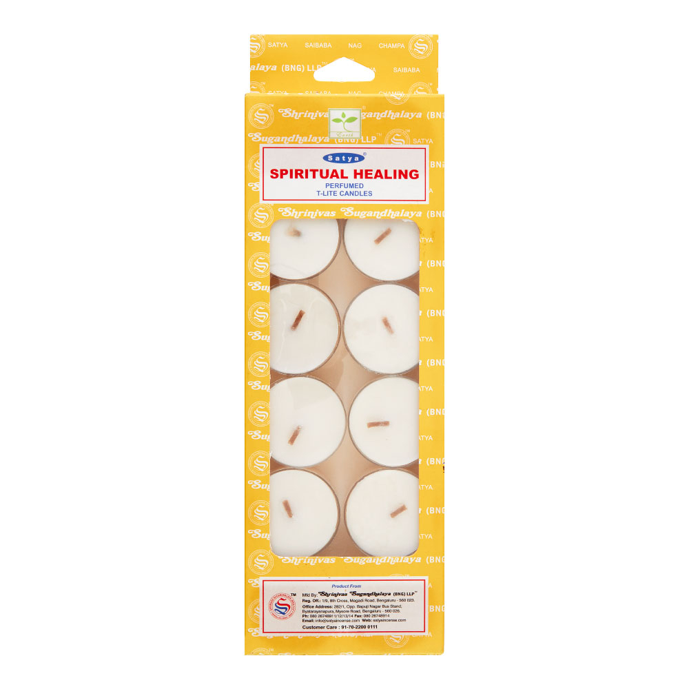 SATYA Spiritual Healing Ароматические чайные свечи Духовное Исцеление 14г x 12