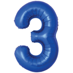 Шар фольгированный Цифра 3 101 см (Синий)