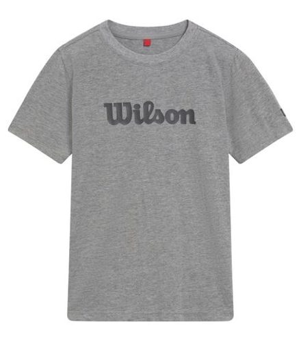 Детская теннисная футболка Wilson Youth Team Performance - medium gray heather