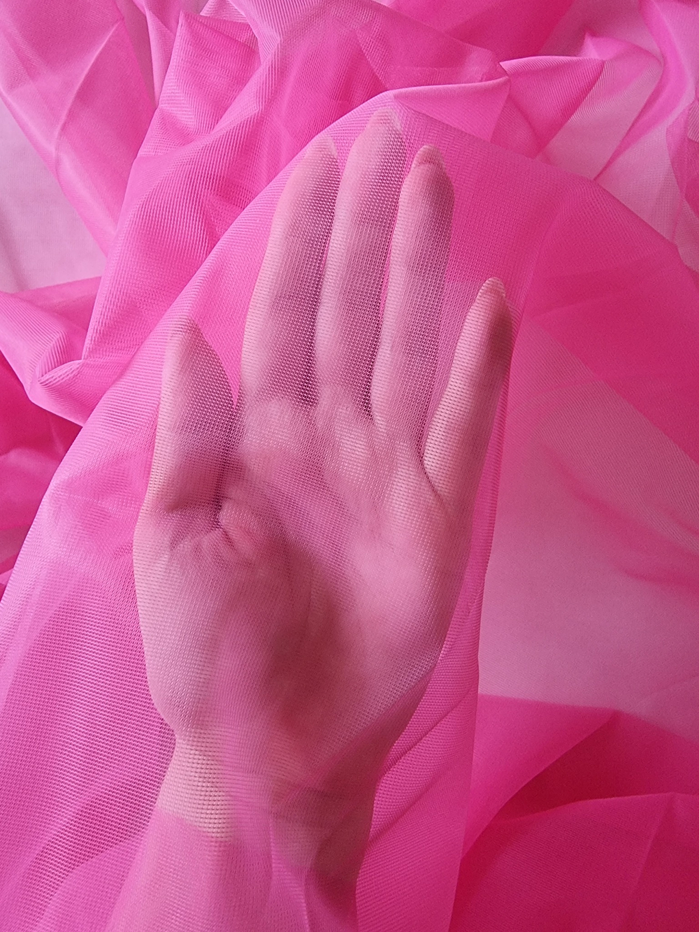 Сетка неэластичная корсетная ярко-розовая 0,1 м