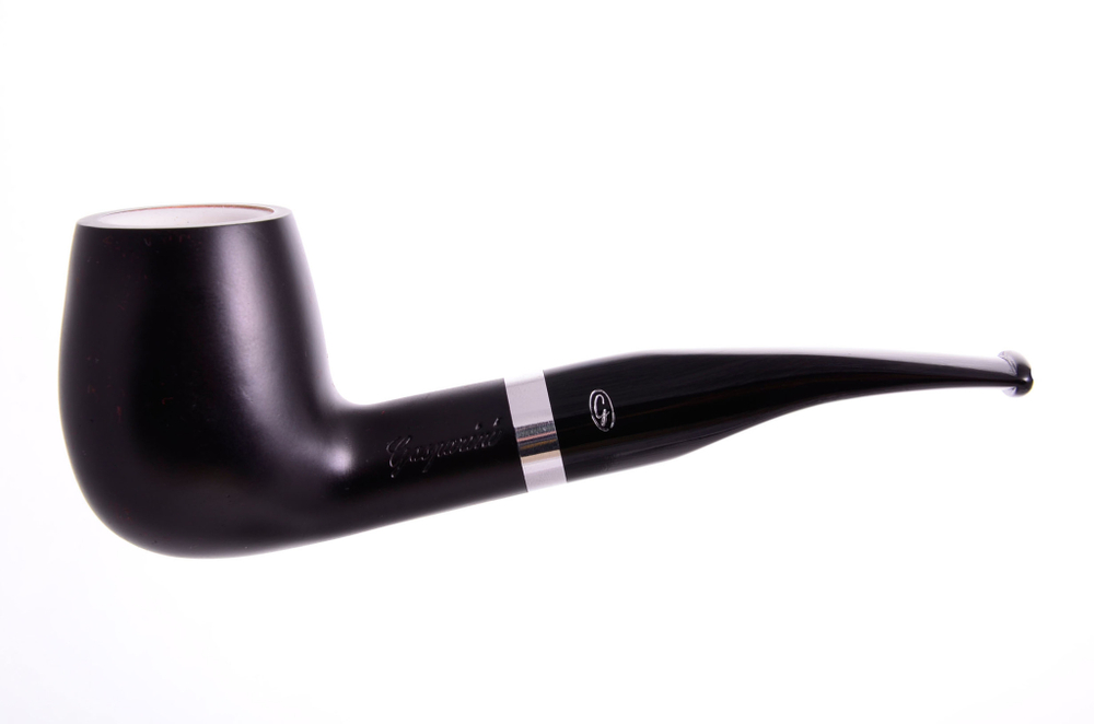 Курительная трубка Gasparini черная с пенкой, форма 37, 620-37