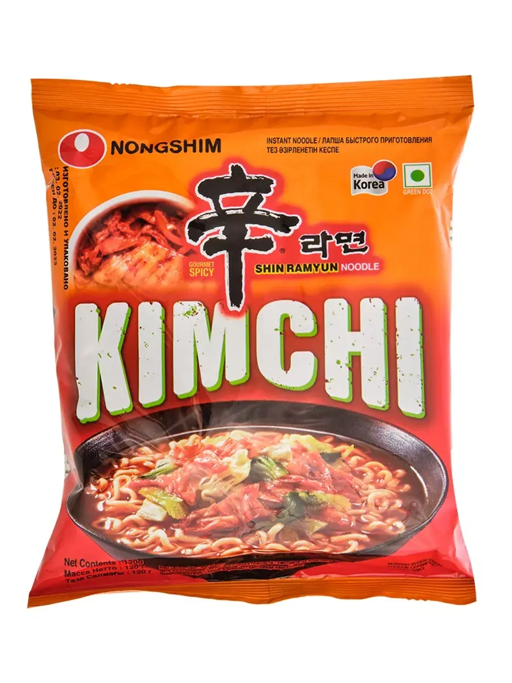 Лапша быстрого приготовления рамен Кимчи 120 г * 3 шт