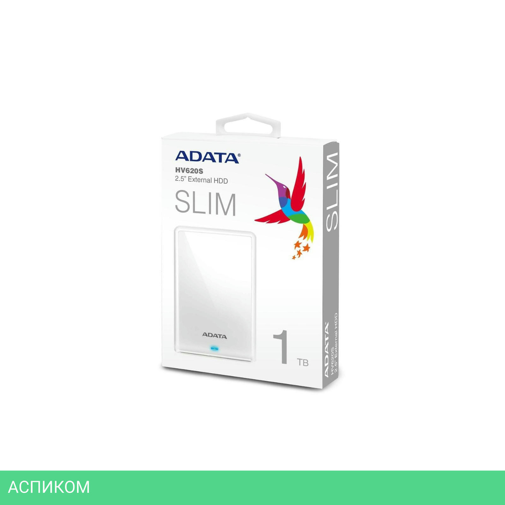 Внешний накопитель A-Data HV620S 1TB White (AHV620S-1TU31-CWH)