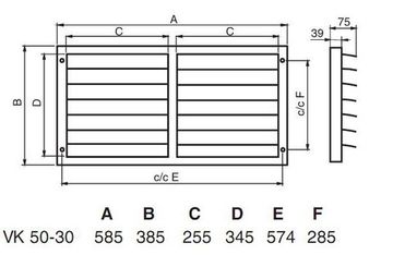 VK 50/30 Инерционная решетка Systemair