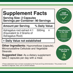Double Wood Supplements - Astragalus - 300 x 500 mg capsules