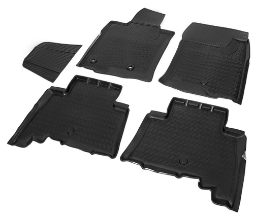 Коврики в салон автомобиля Rival для Toyota Land Cruiser Prado 150 2009-2020 2020-н.в., полиуретан, с крепежом, 5 частей, 15704001