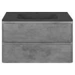 Тумба под раковину Vincea Vico 800 подвесная, 2 выкатных ящика soft close, Beton