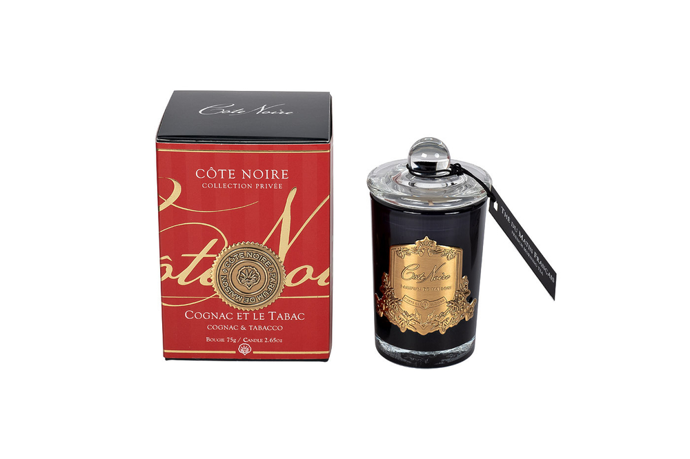 96СN7524 Свеча ароматическая Cognac/Tobacco в стакане в упаковке 75 гр.