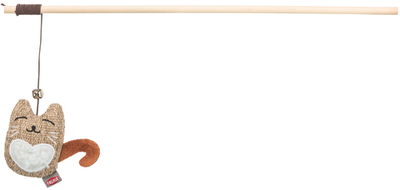 Удочка -дразнилка для кошки "Кошка" с кошачьей мятой, 38 см, Trixie