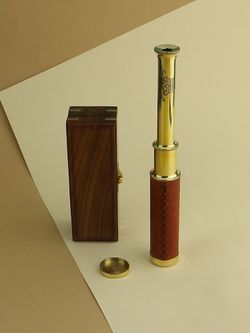 Nautical Подзорная труба в деревянном футляре