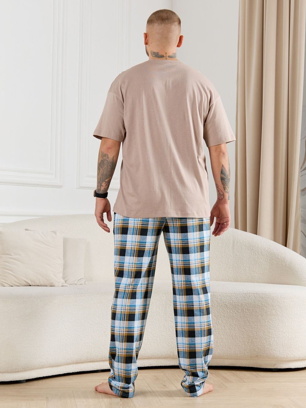 Брюки мужские Тор-1 Виотекс КЛЕТКА БИРЮЗА