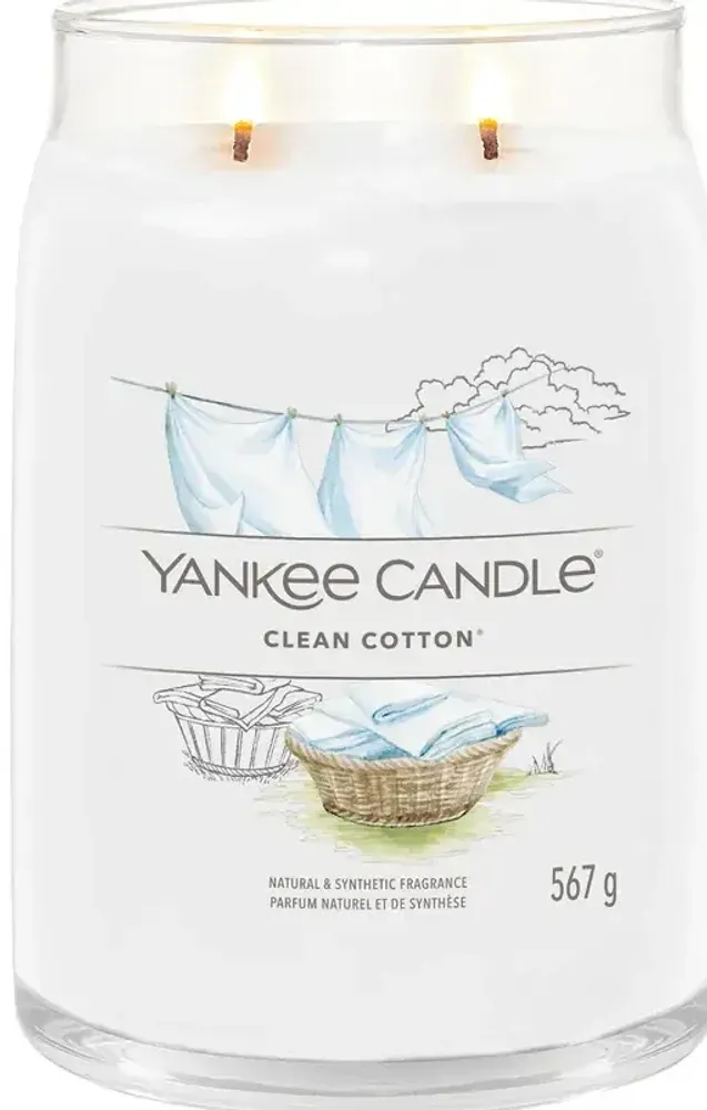 YANKEE CANDLE TUMBLER CLEAN COTTON 567 GR