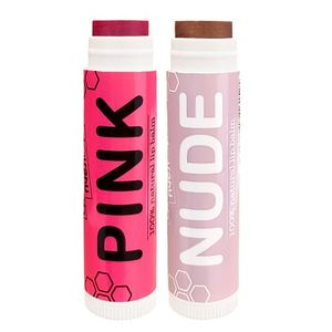 100% натуральные бальзамы для губ "PINK & NUDE"  2 штуки (Сделано пчелой)