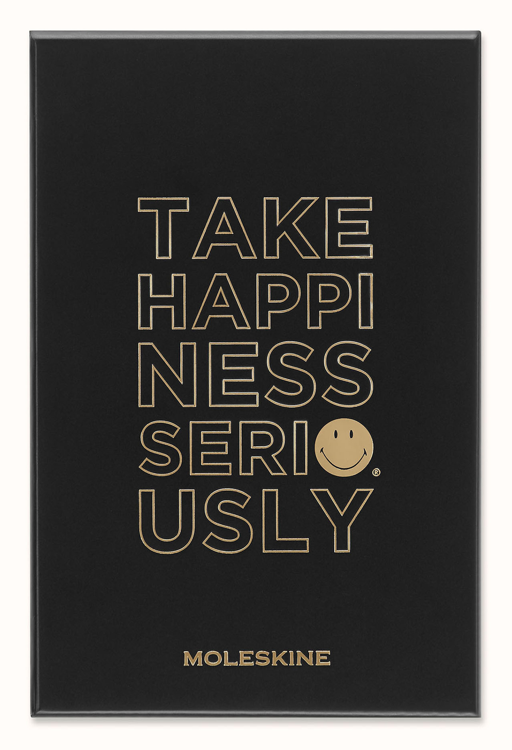 Блокнот А5 Moleskine LE SMILEY (LESMILEYNTBKCLT) 13х21 см, 176 стр. в линейку, черный в подарочной коробке