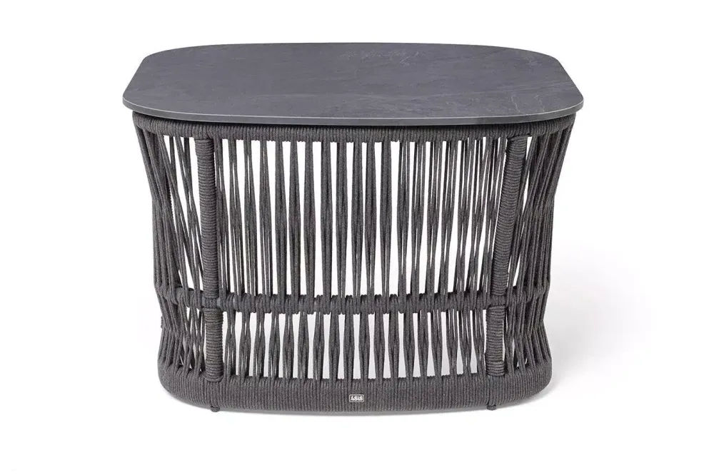 "Лугано" журнальный стол 76х76 H55 см из HPL, цвет "серый гранит"