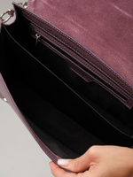 Кожаная сумка Azaro 30795 лиловая тень