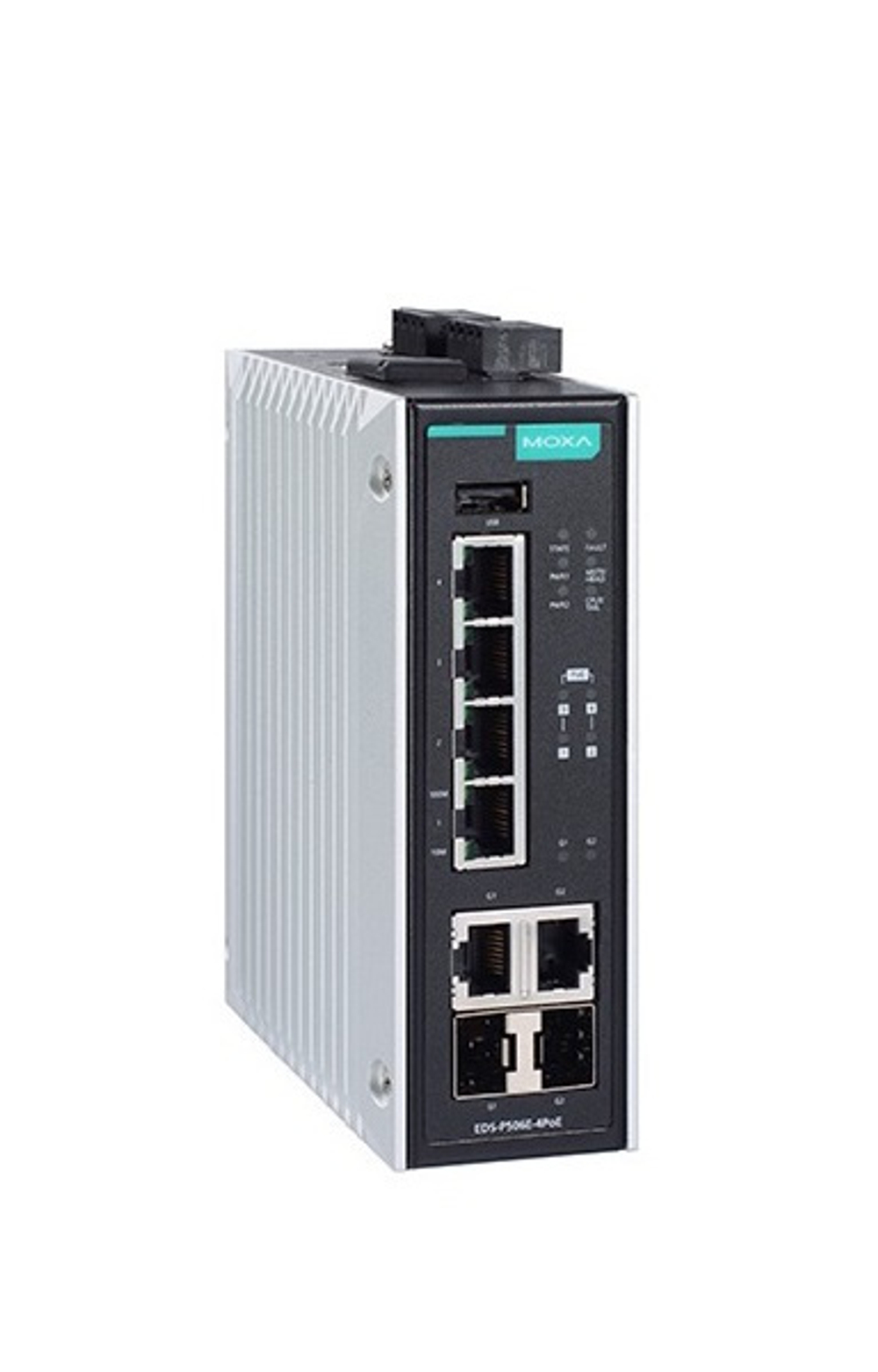 Коммутатор управляемый MOXA EDS-P506E-4PoE-2GTXSFP-T