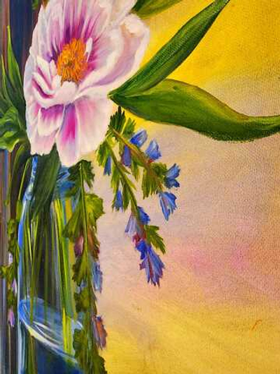 Картина «Лето на подоконнике» | Холст, масло 60х80 см | Художница Ефимова Ольга