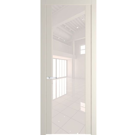 Межкомнатная дверь эмаль Profil Doors 1.7P кремовая магнолия стекло перламутровый лак