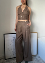 Льняные брюки Zara, S