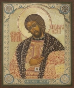 Икона "Александр Невский, поясной" 10х12 на МДФ-6